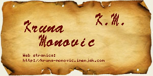 Kruna Monović vizit kartica